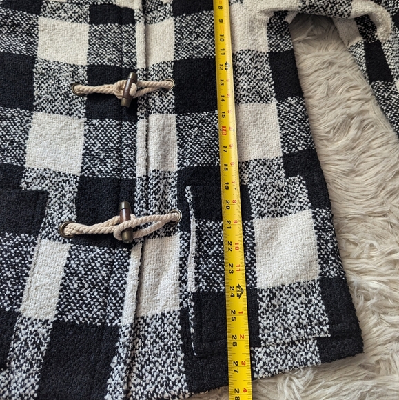 Forever 21 Boucle Check Plaid Toggle Coat - Picture 10 of 16